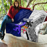 Custom Fiji And Scotland Rugby Quilt Fijian Tapa Pattern With Thistle LT14 - Polynesian Pride