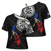 Philippines Strong Cross Shoulder Shirt Filipino Map Polynesian Tattoo - Polynesian Pride