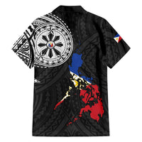 Philippines Strong Family Matching Off Shoulder Maxi Dress and Hawaiian Shirt Filipino Map Polynesian Tattoo LT14 - Polynesian Pride