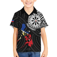 Philippines Strong Hawaiian Shirt Filipino Map Polynesian Tattoo LT14 - Polynesian Pride