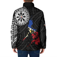 Philippines Strong Padded Jacket Filipino Map Polynesian Tattoo - Polynesian Pride