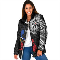 Philippines Strong Padded Jacket Filipino Map Polynesian Tattoo - Polynesian Pride