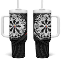 Philippines Strong Tumbler With Handle Filipino Map Polynesian Tattoo - Polynesian Pride