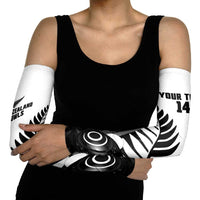 New Zealand Lawn Bowls Custom Arm Sleeves Aotearoa Silver Fern - Polynesian Pride
