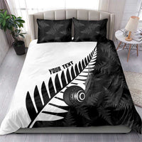New Zealand Lawn Bowls Custom Bedding Set Aotearoa Silver Fern - Polynesian Pride