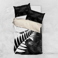 New Zealand Lawn Bowls Custom Bedding Set Aotearoa Silver Fern - Polynesian Pride