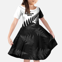 New Zealand Lawn Bowls Custom Family Matching Mermaid Dress and Hawaiian Shirt Aotearoa Silver Fern - Polynesian Pride