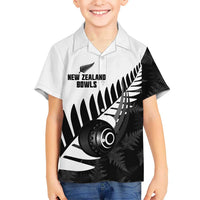 New Zealand Lawn Bowls Custom Family Matching Mermaid Dress and Hawaiian Shirt Aotearoa Silver Fern - Polynesian Pride