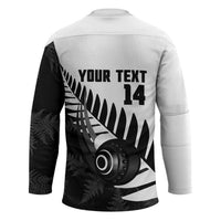 New Zealand Lawn Bowls Custom Hockey Jersey Aotearoa Silver Fern LT14 - Polynesian Pride