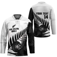 New Zealand Lawn Bowls Custom Hockey Jersey Aotearoa Silver Fern LT14 - Polynesian Pride