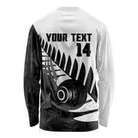 New Zealand Lawn Bowls Custom Long Sleeve Shirt Aotearoa Silver Fern - Polynesian Pride