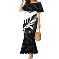 New Zealand Lawn Bowls Custom Mermaid Dress Aotearoa Silver Fern - Polynesian Pride