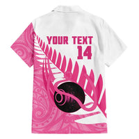 New Zealand Lawn Bowls Breast Cancer Custom Family Matching Summer Maxi Dress and Hawaiian Shirt Aotearoa Maori Silver Fern Pink Ribbon LT14 - Polynesian Pride