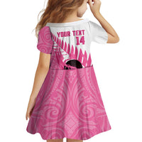 New Zealand Lawn Bowls Breast Cancer Custom Family Matching Tank Maxi Dress and Hawaiian Shirt Aotearoa Maori Silver Fern Pink Ribbon LT14 - Polynesian Pride