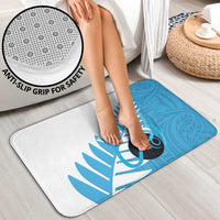 New Zealand Lawn Bowls Prostate Cancer Custom Bathroom Set Aotearoa Maori Silver Fern Blue Ribbon - Polynesian Pride