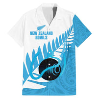 New Zealand Lawn Bowls Prostate Cancer Custom Family Matching Mermaid Dress and Hawaiian Shirt Aotearoa Maori Silver Fern Blue Ribbon - Polynesian Pride