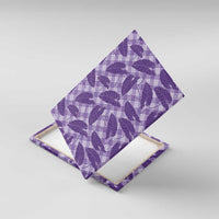 Purple Hawaii Kalo Palaka Motifs Canvas Wall Art Hawaiian Taro Leaves Elegant Vibes - Polynesian Pride