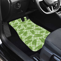 Green Hawaii Kalo Palaka Motifs Car Mats Hawaiian Taro Leaves Elegant Vibes - Polynesian Pride