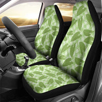 Green Hawaii Kalo Palaka Motifs Car Seat Cover Hawaiian Taro Leaves Elegant Vibes - Polynesian Pride