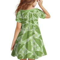 Green Hawaii Kalo Palaka Motifs Family Matching Tank Maxi Dress and Hawaiian Shirt Hawaiian Taro Leaves Elegant Vibes - Polynesian Pride