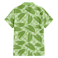 Green Hawaii Kalo Palaka Motifs Family Matching Tank Maxi Dress and Hawaiian Shirt Hawaiian Taro Leaves Elegant Vibes - Polynesian Pride