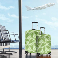 Green Hawaii Kalo Palaka Motifs Luggage Cover Hawaiian Taro Leaves Elegant Vibes - Polynesian Pride
