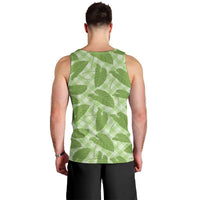 Green Hawaii Kalo Palaka Motifs Men Tank Top Hawaiian Taro Leaves Elegant Vibes - Polynesian Pride