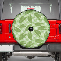 Green Hawaii Kalo Palaka Motifs Spare Tire Cover Hawaiian Taro Leaves Elegant Vibes - Polynesian Pride