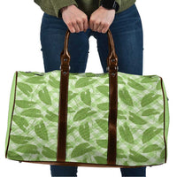 Green Hawaii Kalo Palaka Motifs Travel Bag Hawaiian Taro Leaves Elegant Vibes - Polynesian Pride