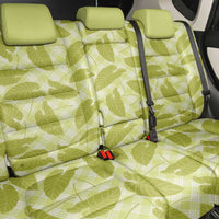 Lime Green Hawaii Kalo Palaka Motifs Back Car Seat Cover Hawaiian Taro Leaves Elegant Vibes - Polynesian Pride