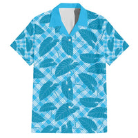 Blue Hawaii Kalo Palaka Motifs Hawaiian Shirt Hawaiian Taro Leaves Elegant Vibes - Polynesian Pride