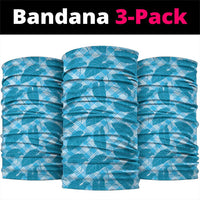 Blue Hawaii Kalo Palaka Motifs Neck Gaiter Hawaiian Taro Leaves Elegant Vibes - Polynesian Pride