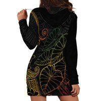 Aloha Hawaii Kalo Hoodie Dress Reggae Taro Polynesian Pattern - Polynesian Pride