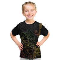 Aloha Hawaii Kalo Kid T Shirt Reggae Taro Polynesian Pattern - Polynesian Pride