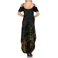 Aloha Hawaii Kalo Summer Maxi Dress Reggae Taro Polynesian Pattern - Polynesian Pride