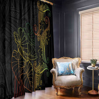 Aloha Hawaii Kalo Window Curtain Reggae Taro Polynesian Pattern - Polynesian Pride