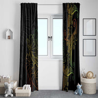 Aloha Hawaii Kalo Window Curtain Reggae Taro Polynesian Pattern - Polynesian Pride