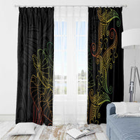 Aloha Hawaii Kalo Window Curtain Reggae Taro Polynesian Pattern - Polynesian Pride