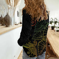 Aloha Hawaii Kalo Women Casual Shirt Reggae Taro Polynesian Pattern - Polynesian Pride