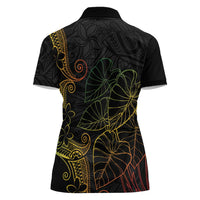 Aloha Hawaii Kalo Women Polo Shirt Reggae Taro Polynesian Pattern LT14 - Polynesian Pride