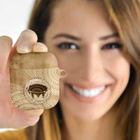 Tonga Skink Kava Bowl AirPods Case Vintage Tongan Ngatu Pattern