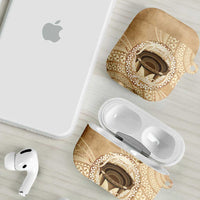 Tonga Skink Kava Bowl AirPods Case Vintage Tongan Ngatu Pattern