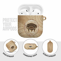 Tonga Skink Kava Bowl AirPods Case Vintage Tongan Ngatu Pattern