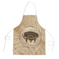 Tonga Skink Kava Bowl Apron Vintage Tongan Ngatu Pattern