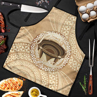Tonga Skink Kava Bowl Apron Vintage Tongan Ngatu Pattern