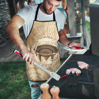 Tonga Skink Kava Bowl Apron Vintage Tongan Ngatu Pattern