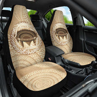 Tonga Skink Kava Bowl Car Seat Cover Vintage Tongan Ngatu Pattern