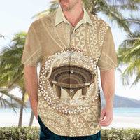 Tonga Skink Kava Bowl Hawaiian Shirt Vintage Tongan Ngatu Pattern