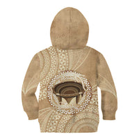 Tonga Skink Kava Bowl Kid Hoodie Vintage Tongan Ngatu Pattern