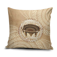 Tonga Skink Kava Bowl Pillow Cover Vintage Tongan Ngatu Pattern